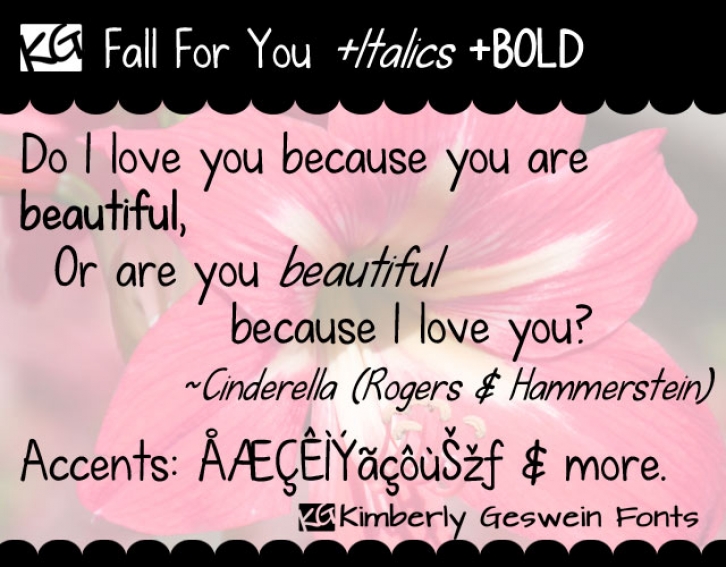 KG Fall For You Font Download