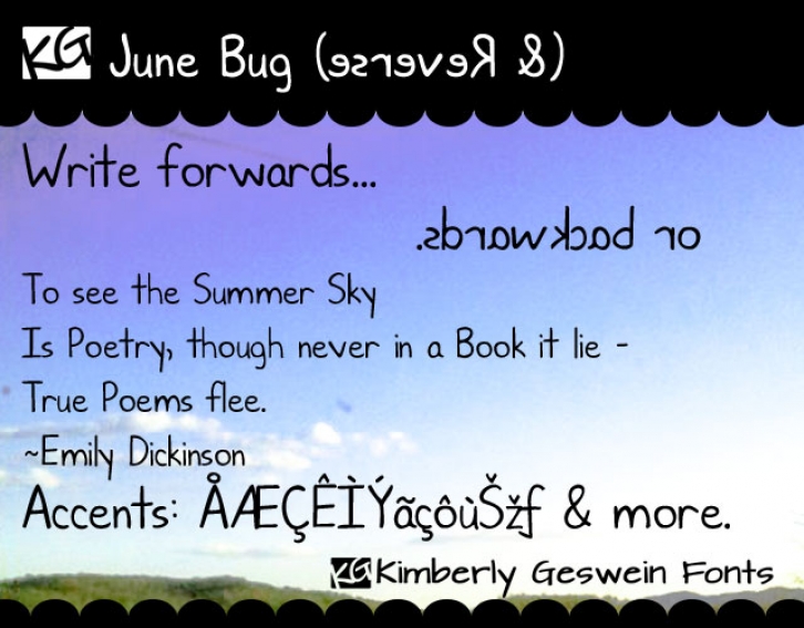 KG June Bug Font Download