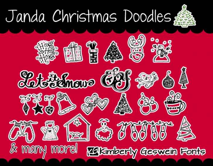 Janda Christmas Doodles Font Download