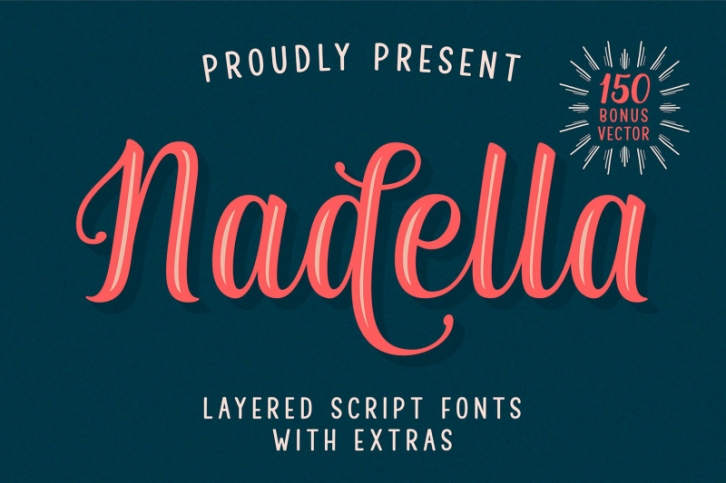 Nadella Layered Script Font Font Download