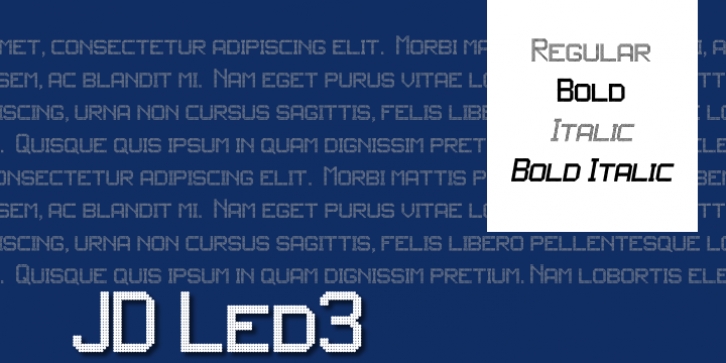 JD LED3 Font Download
