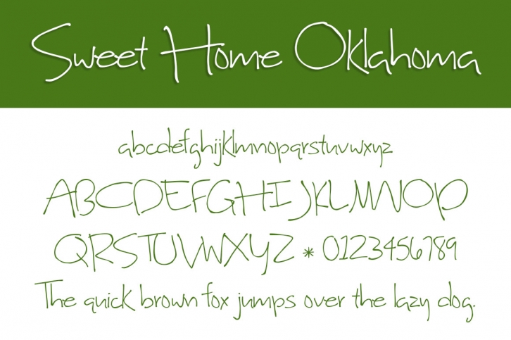 Sweet Home Oklahoma Font Download