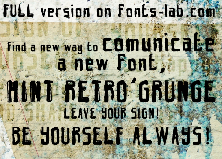 Hint retrò grunge Font Download