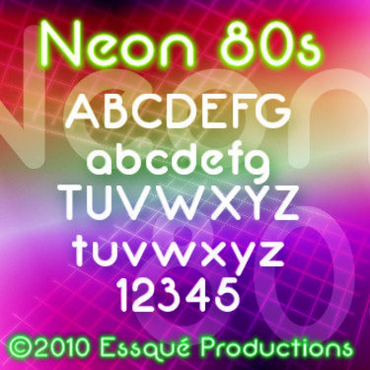 Neon 80s Font Download