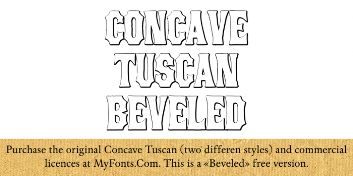 ConcaveTuscan Beveled Font Download
