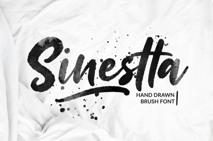 Sinestta Hand Drawn Brush Font Font Download