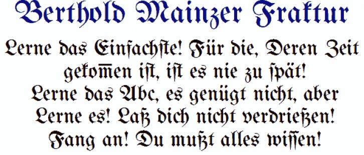 Bertholdr Mainzer Fraktur Font Download