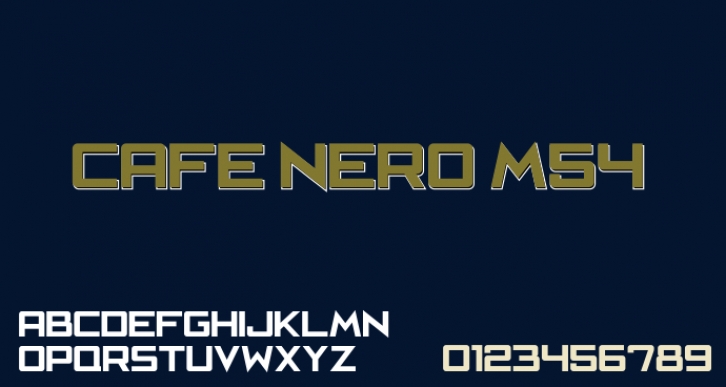 Cafe Nero M54 Font Download