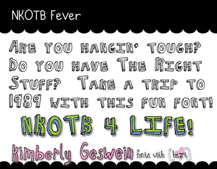 NKOTB Fever Font Download