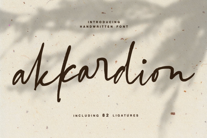 akkardion - handwritten modern font Font Download