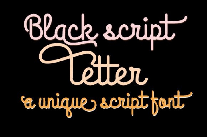 Black Script Letter Font Download