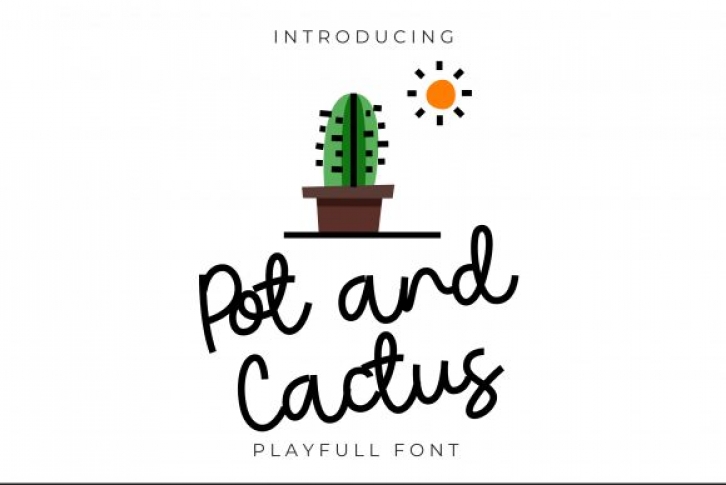 Pot and Cactus Font Download
