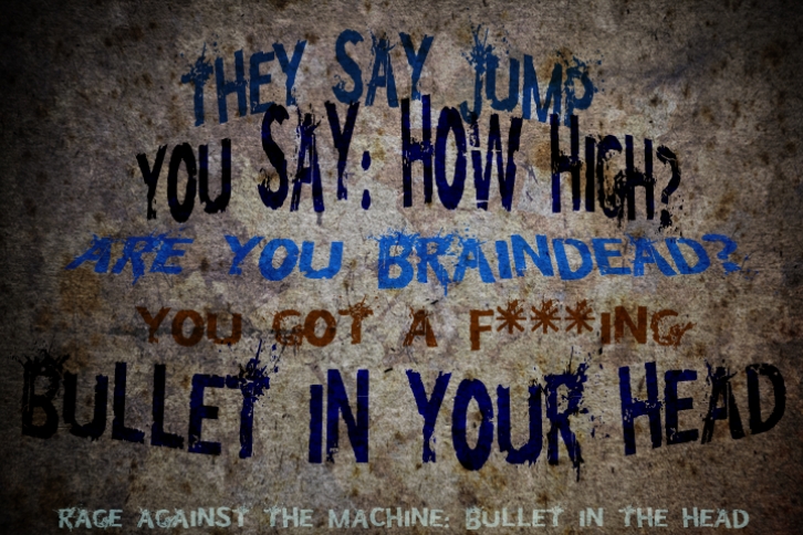 Bullet In Your Head Font Download