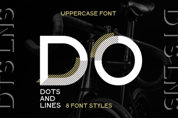 Dots Lines. Display font, 8 styles. Font Download