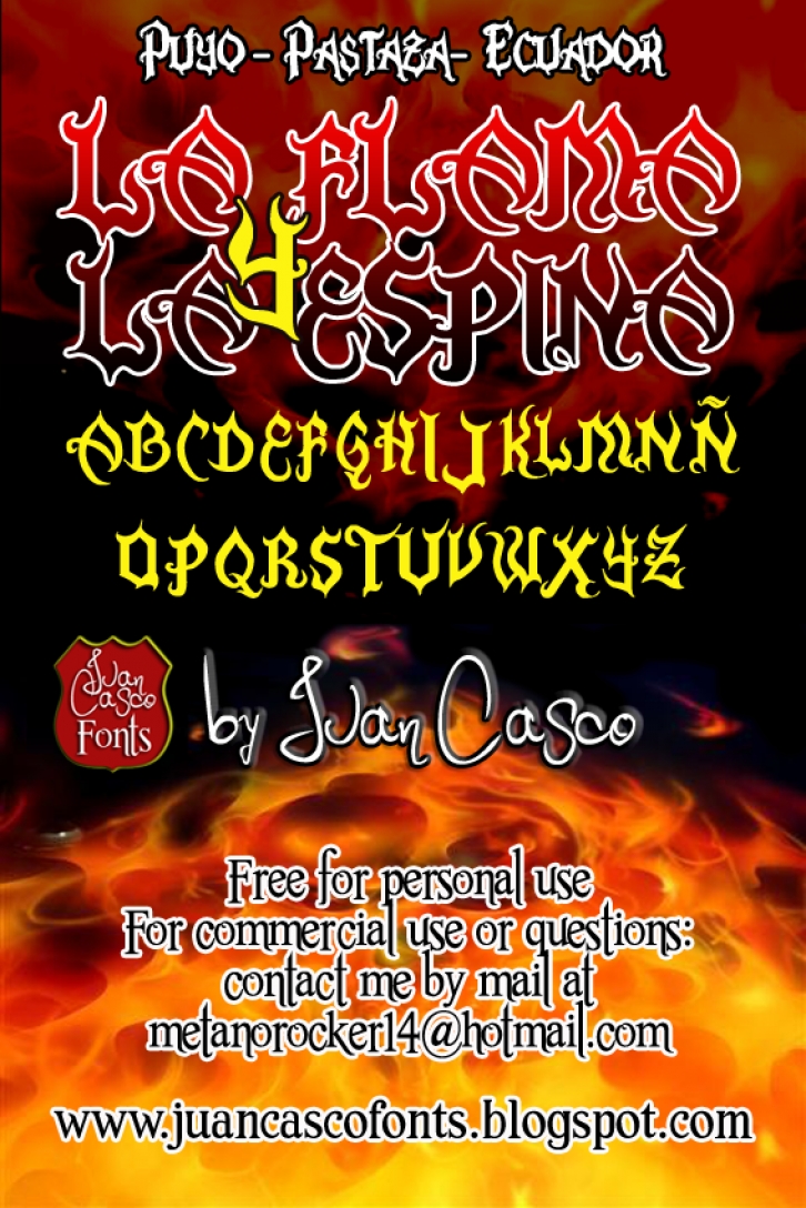 La Flama y La Espina Font Download