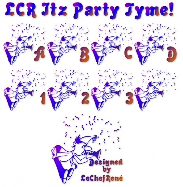 LCR Itz Party Tyme! Font Download