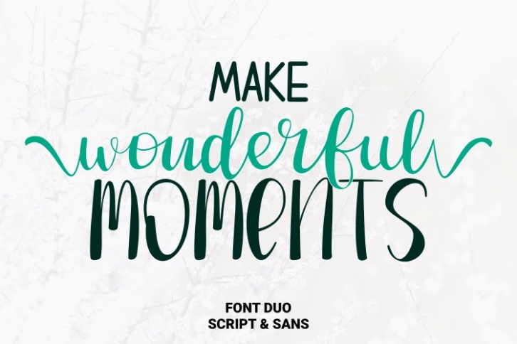 Make Wonderful Moments - Duo Font Font Download