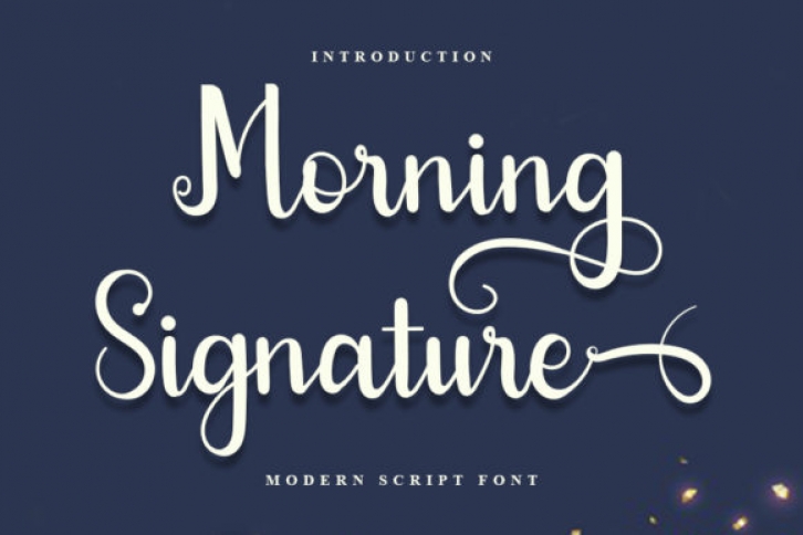 Morning Signature Font Download