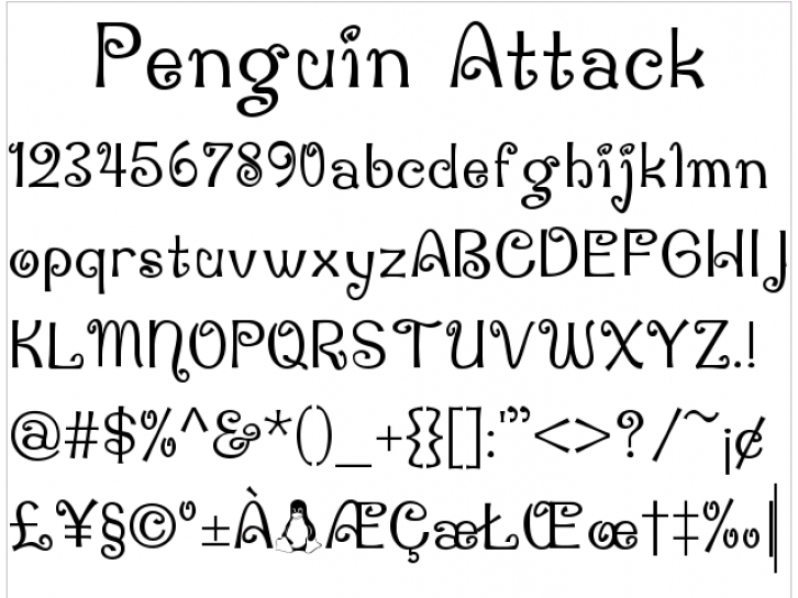 Penguin Attack Font Download
