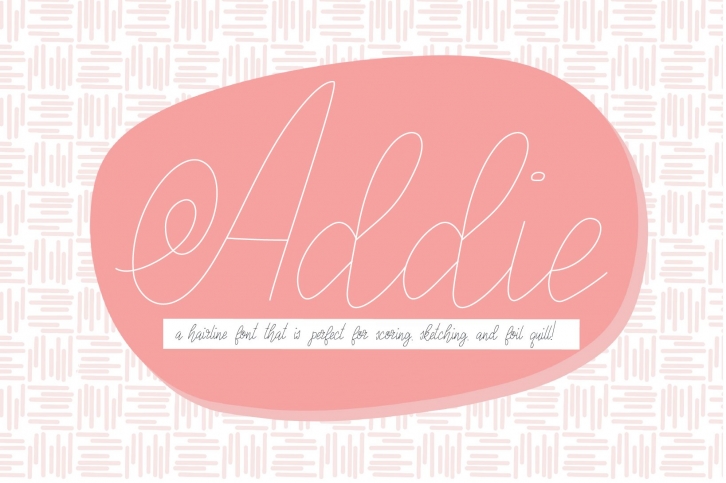 Addie Hairline Font, Scoring, Sketching, Foil Quill Font Download