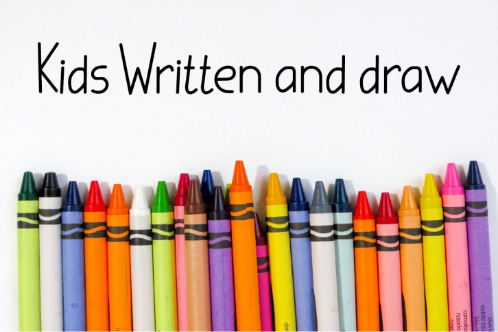 kids written and draw Font Download