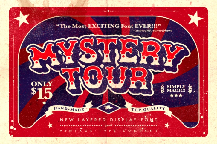 Mystery Tour Display Font Font Download