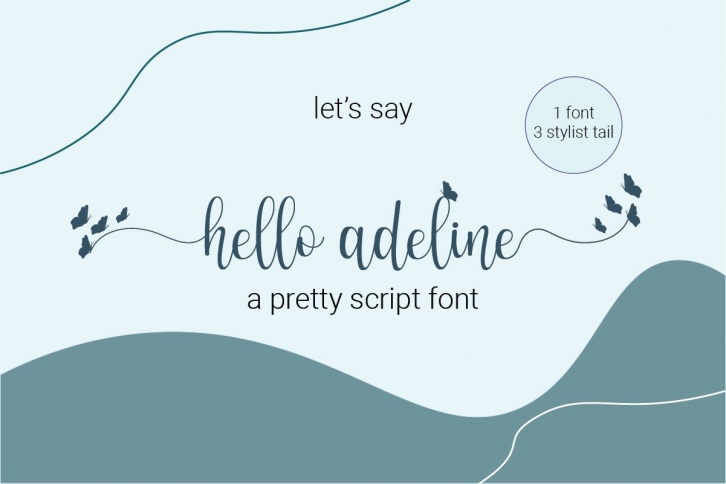 Hello adeline | a pretty script Font Download