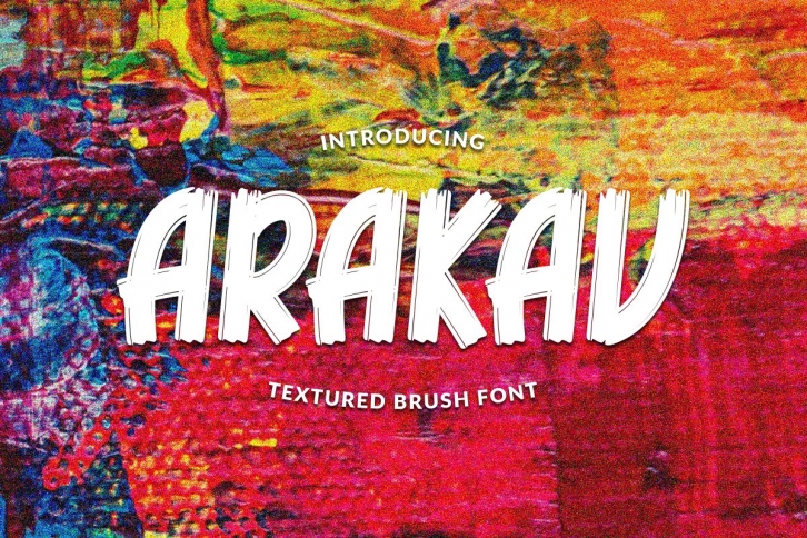 ARAKAV | TEXTURED BRUSH FONT Font Download
