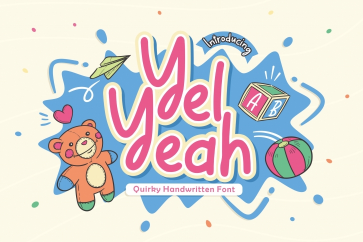 Web Font - Yel Yeah - Quirky Handwritten Font Font Download