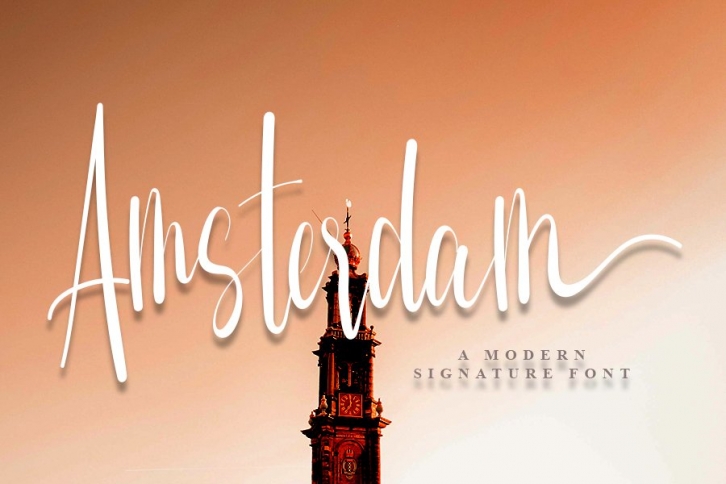 Amsterdam - A Modern Signature Font Font Download