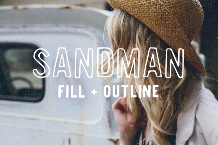 Sandman - Fill and Outline Font Download