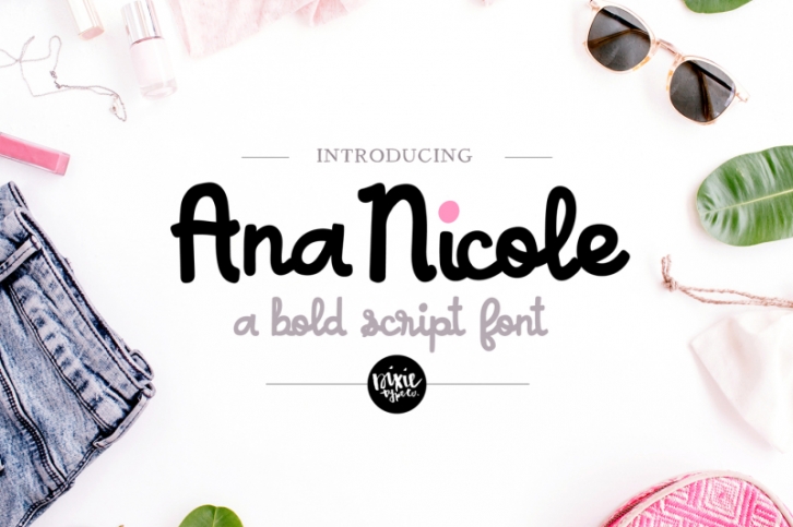 ANA NICOLE Bold Script Font Font Download