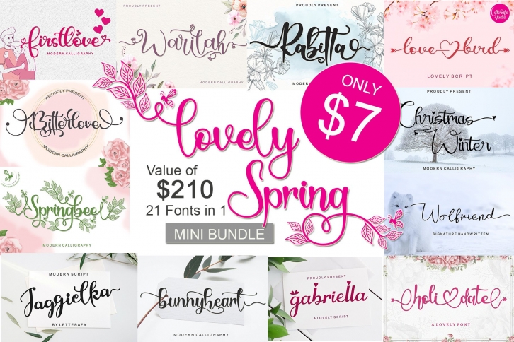 Lovely Spring Bundle Font Download