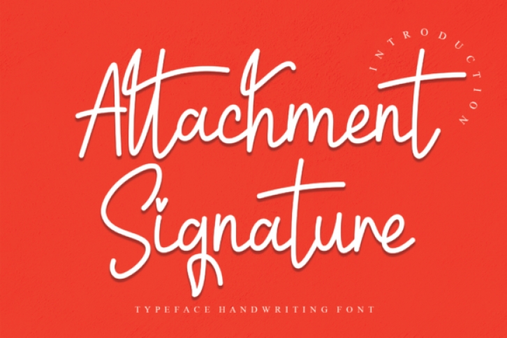 Attachment Signature Font Download