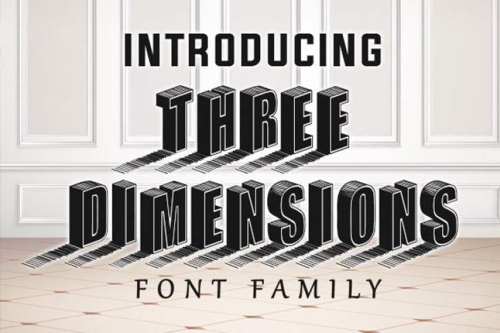 Three Dimensions Font Download