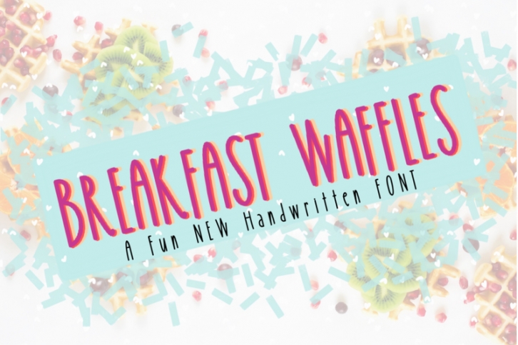 Breakfast Waffles Font Font Download