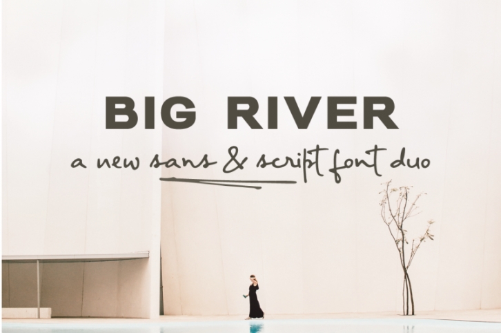 Big River | a font duo Font Download