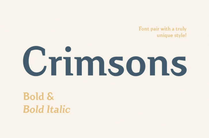Crimsons — Bold & Bold Italic Font Download