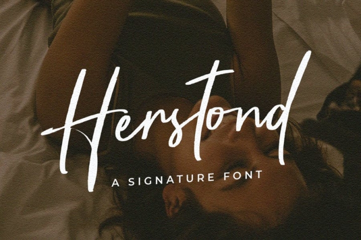 Herstond - Luxury Signature Font Font Download