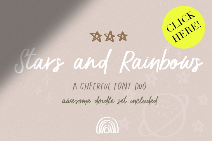 Stars and Rainbows Combo Font Download