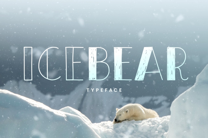 IceBear / A two-faced font Font Download