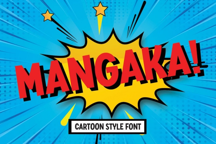 Mangaka - Cartoon Kids Boom Manga Headline Font Font Download