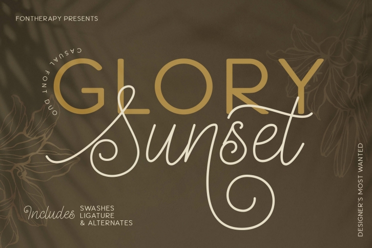 Glory Sunset Luxury Duo Font Download