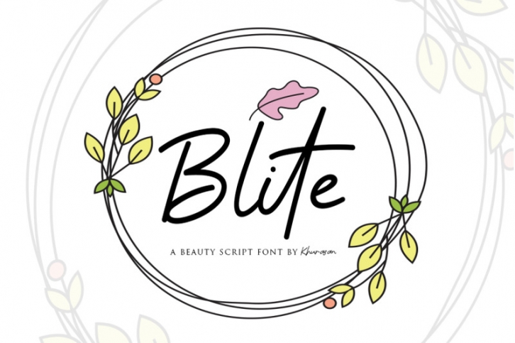 Blite Script + Vector Font Download