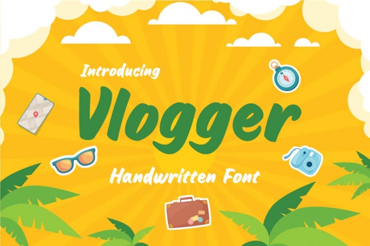 Vlogger - Fun Headline Youtube Handwritten Font Font Download