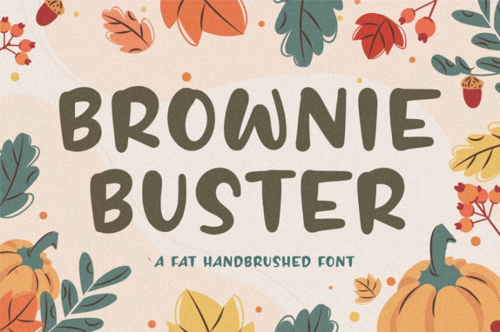 BROWNIE BUSTER Fat Handbrushed Font Font Download
