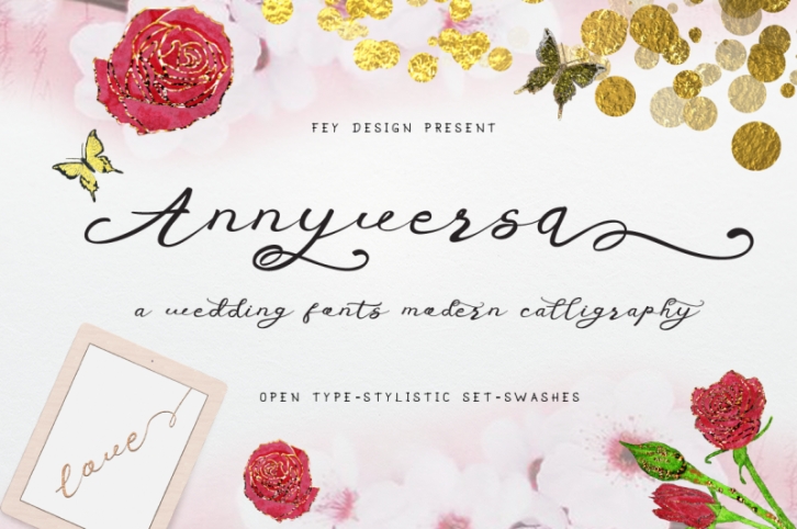 Anniversa Wedding Font Font Download