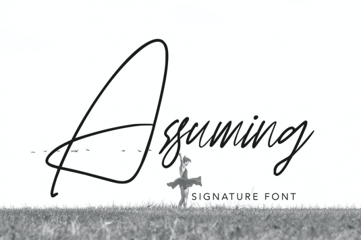 Assuming - Handwritten Font Font Download
