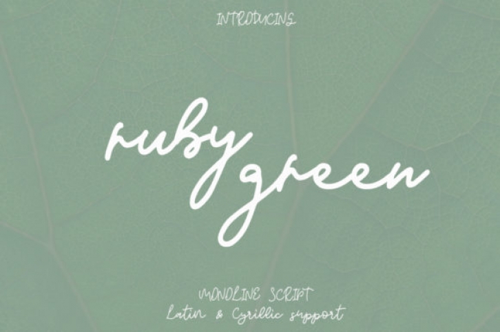 Ruby Green Font Download