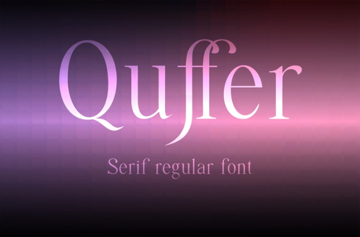 Quffer, serif regular font Font Download